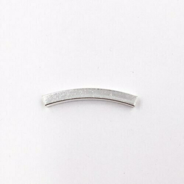 Sterling Silver Bead | Large Curved Square | 2.5cm L | 3mm OD | 2mm ID | ZT0507