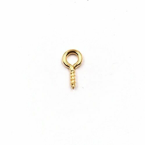Base Metal Gold Finish Screw Bail 5mm ring | Sold by Pc | XZ230D5