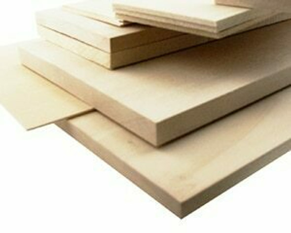 Basswood sheet, 1/8 x 1 x 48", Sold By Each 1 | BWP3616