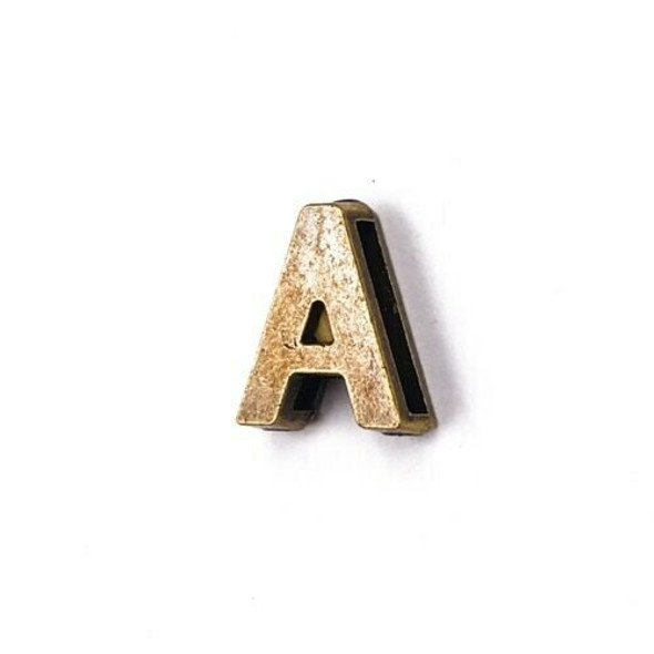 Base Metal Letter Beads | A | Sold by Each | XZ240-A