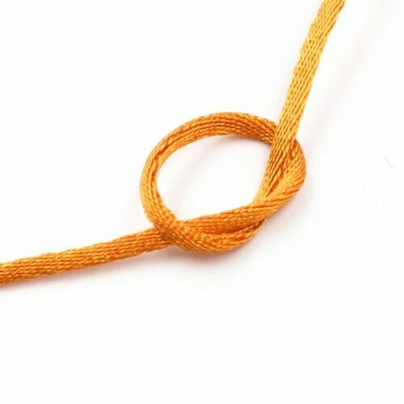 Knotting Cord (Korean Silk) | 2 mm dia. | Orange | Sold by Metre | CYM13