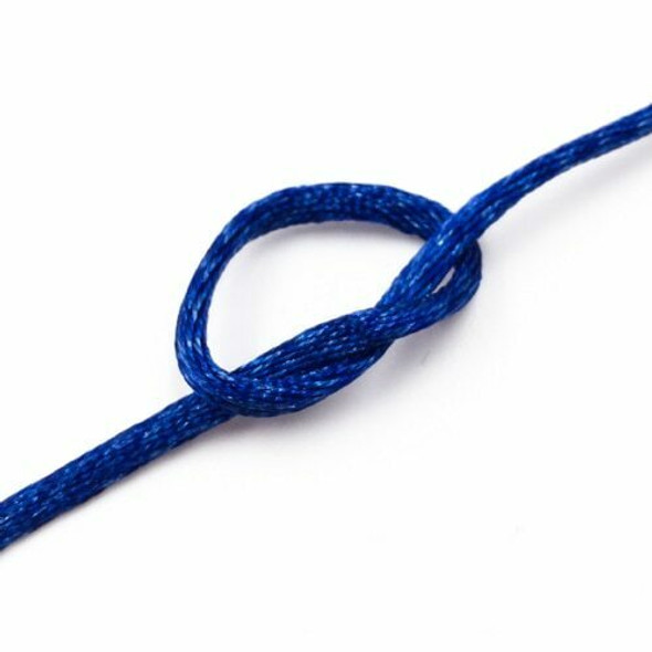 Knotting Cord (Korean Silk) | 2 mm dia. | Blue | Sold by Metre | CYM20