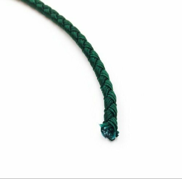 Dragon Braided Cord | 4 mm dia. | Green | Sold by Metre | CYM04