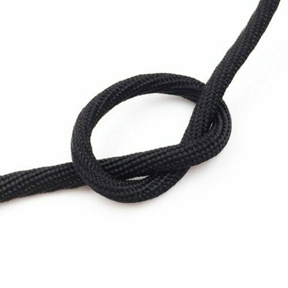 Plied Cord | 4 mm Oval | Black | Sold by Metre | CYM43