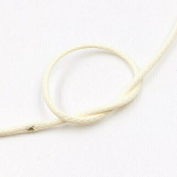 Glossy Braided Cord | 1 mm dia. | Cream | Sold by Metre | CYM77