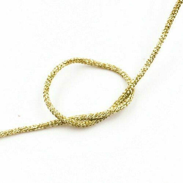 Glitter Knotting Cord | Champagne | 1 mm dia. | Sold by Metre | CYM126