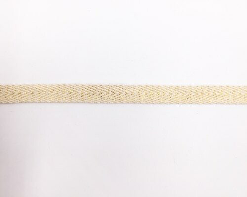 Gold Shimmer Cotton Twill Tape | Small (1cm) |  Sold by Metre | CTTG10