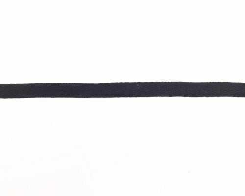 Black Cotton Twill Tape | Small (1cm) |  Sold by Metre | CTTB10