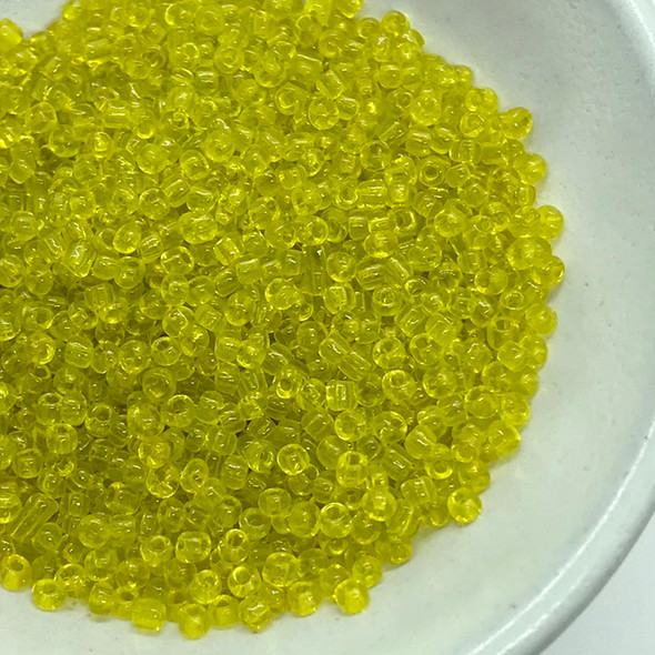 Seed Beads | Small 2mm | Transparent | Yellow | Sold by 20g | GB088