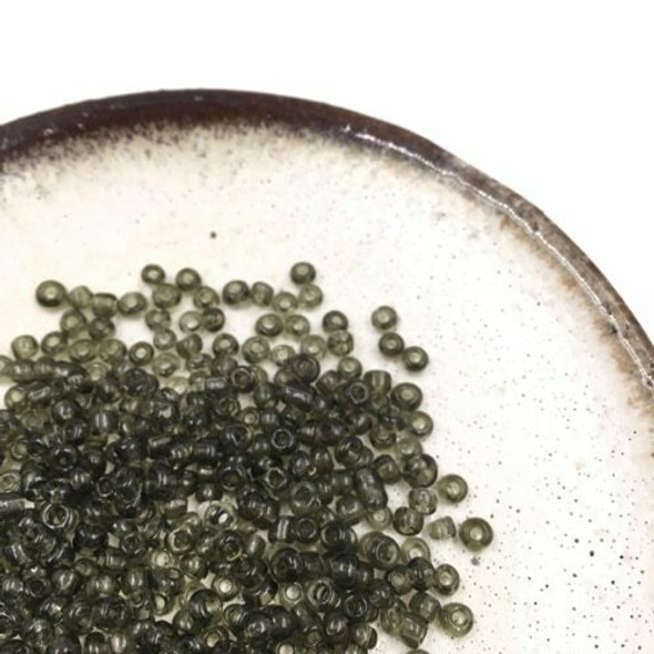 Seed Beads | Medium 3mm | Transparent | Grey | Sold by 20g | GB167