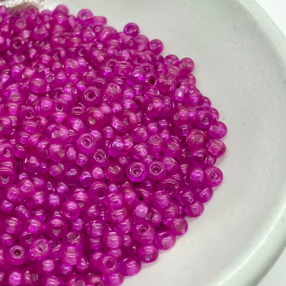Seed Beads | Medium 3mm | Transparent | Pink | Sold by 20g | GB170