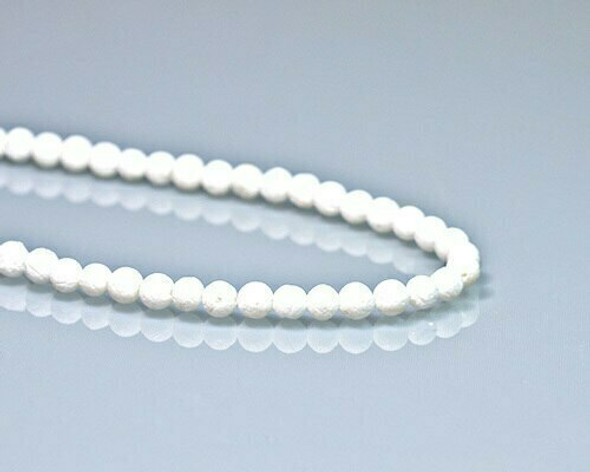 Round White Sponge Coral Beads 6.5mm | Sold By  1 Strand(7.5") | BS0006