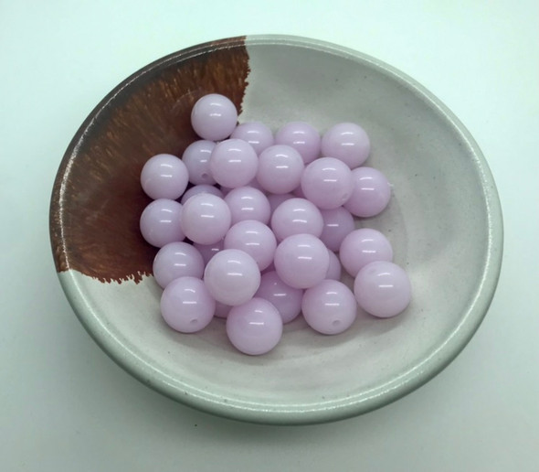 Acrylic Candy Beads | Dia. 12mm | Light Purple | Sold By 30g | PB025
