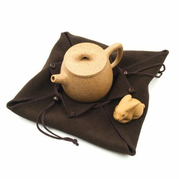 Terry Drawstring Teaware Bag | Large | Brown | TF40B