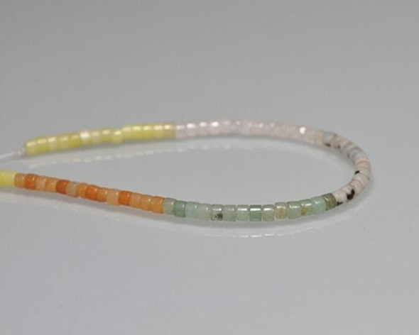 Drum Mixed Colour Quartz Beads | Sold by 1 Strand(9") | BS0097