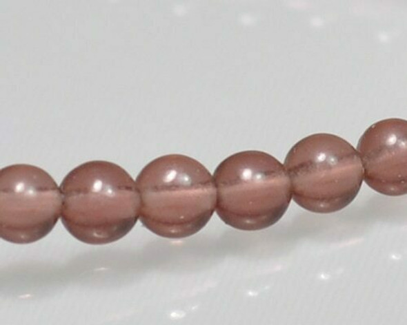 Round Pink Glass Beads 4mm | Sold by 1 Strand(8") | BS0069