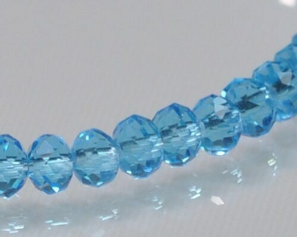 Briolette Light Sapphire Crystal Beads 3x3.5mm | Sold by 1 Strand(8") | BS0129