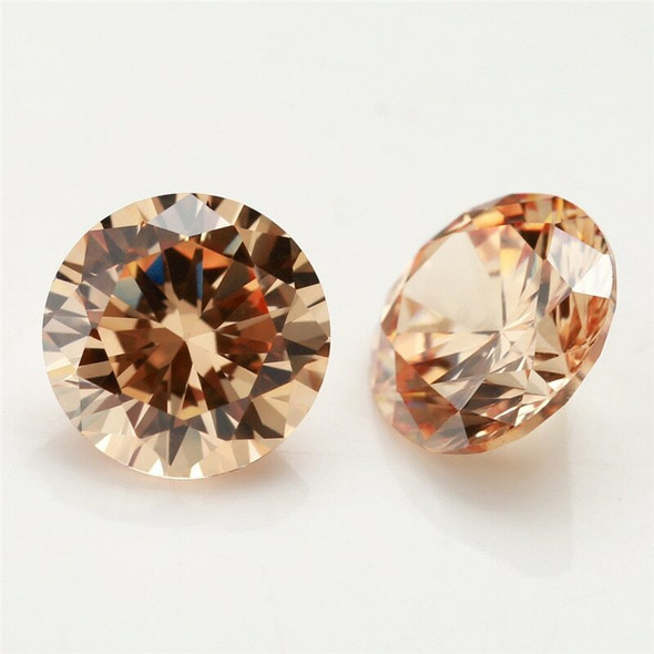 5A Champagne CZ | Oval Faceted | H1902B - Yu Yo The Artists' Place 