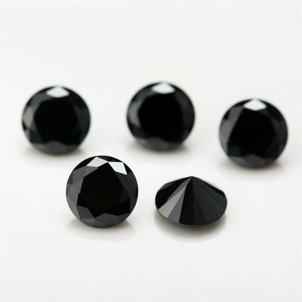 5A Black CZ | Round Faceted | H1903D