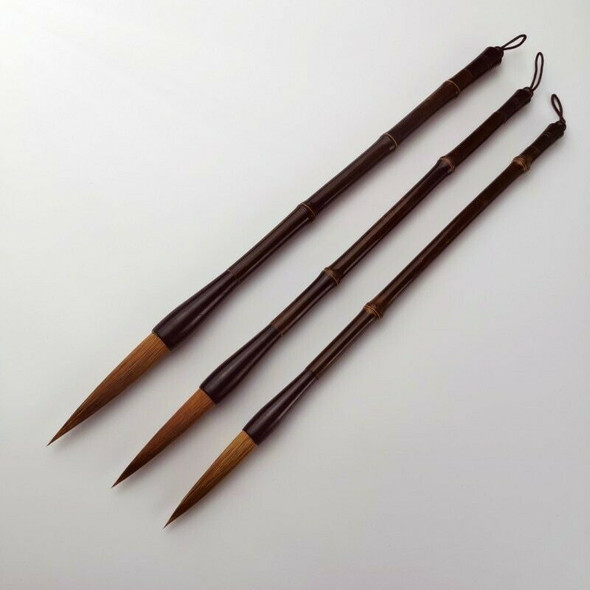 Burned Bamboo Brushes | Extra Long Weasel Hair | H1963BW