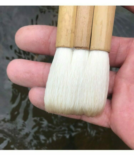 Wide Hake Bamboo Brushes | Goat Hair | H2006A