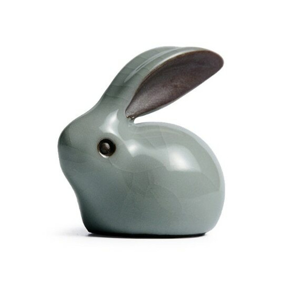 Porcelain Tea Pet | Green Rabbit | H204302