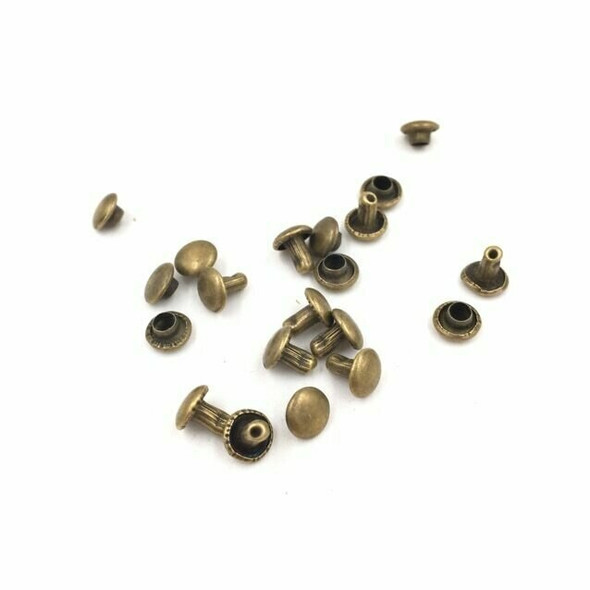 Double-Cap Rivet Set | Small 6mm | Sold by 10 Pairs | H197608