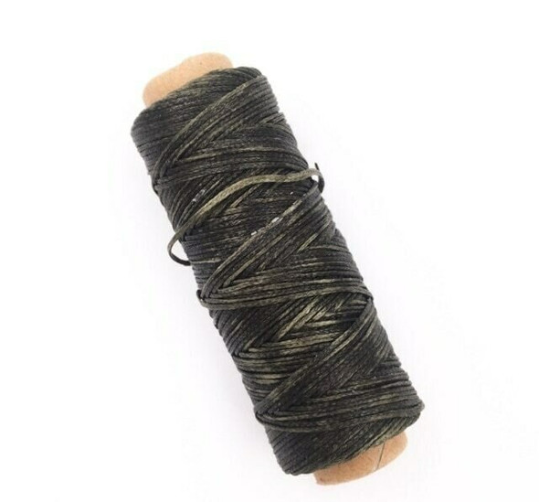 1.5mm Waxed Nylon Cord | Army Green | Sold By 50m Spool | NCAG15