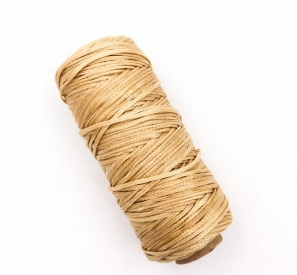 2mm Waxed Nylon Cord | Golden Tan | Sold By 50m Spool | NCGT20