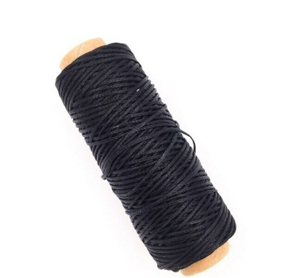 2mm Waxed Nylon Cord | Black | Sold By 50m Spool | NCBK20