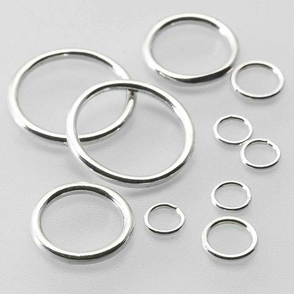 Sterling Silver 18ga Round Closed Jump Ring | 3.9mm OD | 1.8mm ID | Sold by 50pcs |  689248/50EA