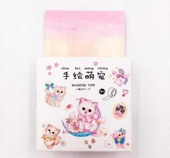 Cute Kawaii BGM Washi / Masking Deco Tape - Cat Nice kitten Pet