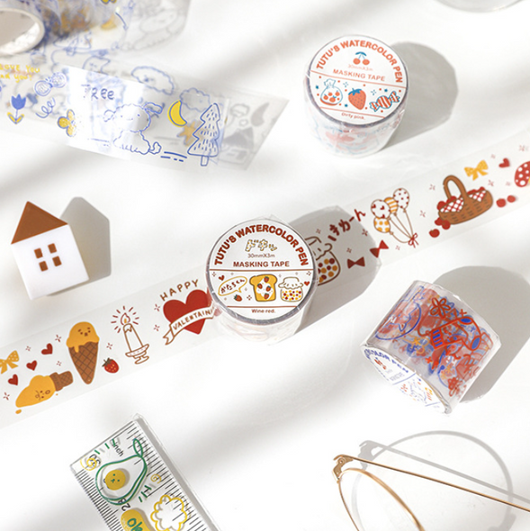 Clear Washi Tape | 6 Styles | H20201661-66