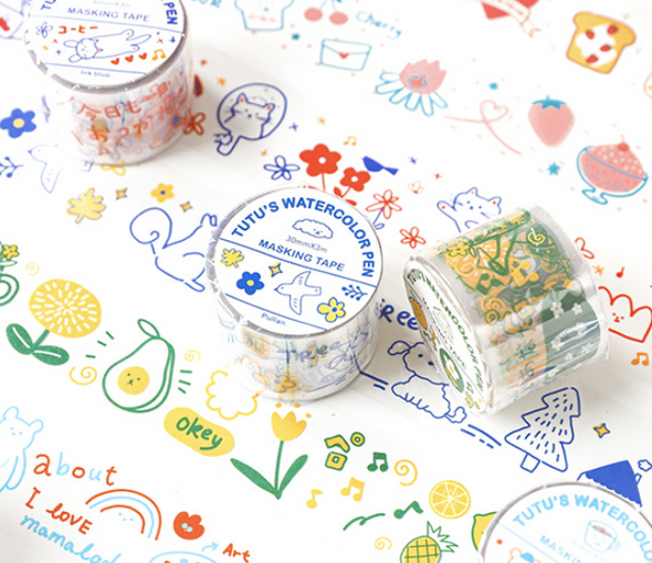 Clear Washi Tape | 6 Styles | H20201661-66