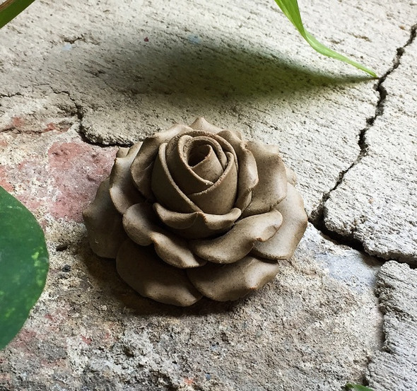 Flower Incense Holder | Small Clay Rose | H20201371