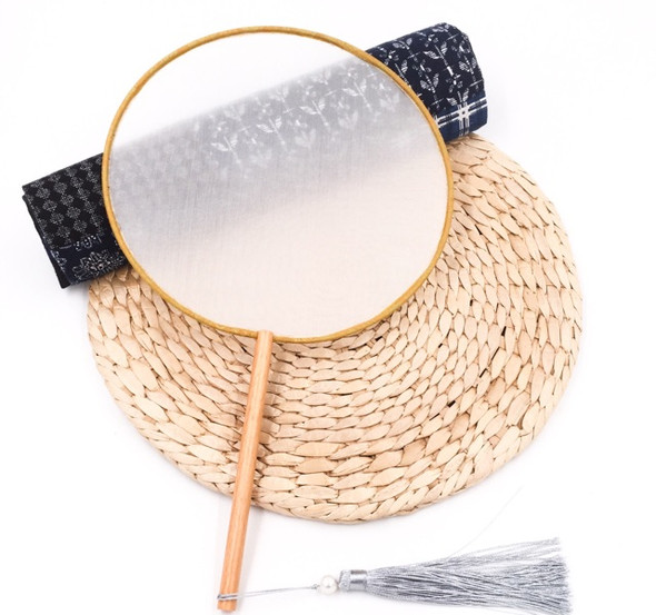 Silk Fan | Round (Yellow) | Cedar Handle | H2021033