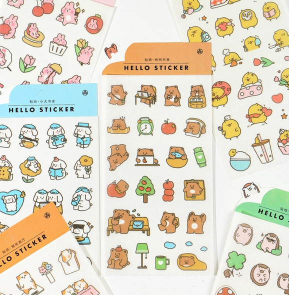 Hisome Washi Animal Stickers  | H20201471-76