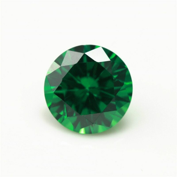 5A Emerald CZ | Round Faceted | 10pc Pack | H1901E/10EA