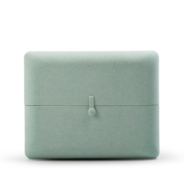 Large Velvet Necklace Box | Seafoam Green | H06405