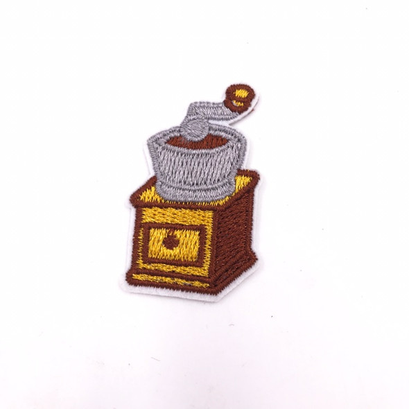 Iron-on Embroidery Patch | Coffee Grinder  | H22029