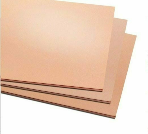 Unfinished Copper Sheet | 1.0x300x300mm (18ga 12x12") | Half-Hard | MM0002