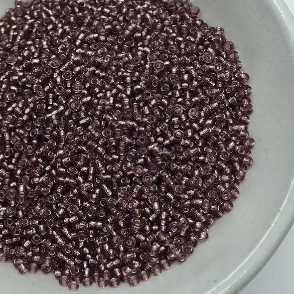 Seed Beads | Small 2mm | Silver Coated Inside | Taupe | Sold by 50g | GB042