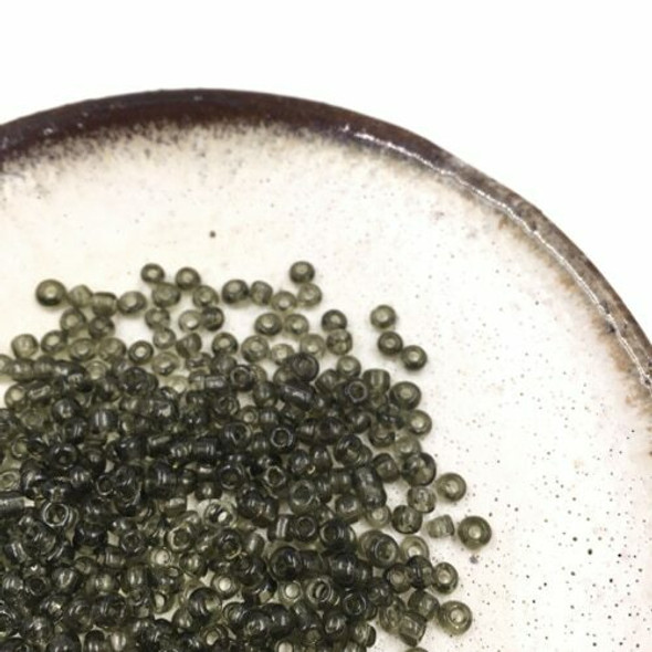Seed Beads | Medium 3mm | Transparent | Grey | Sold by 50g | GB167