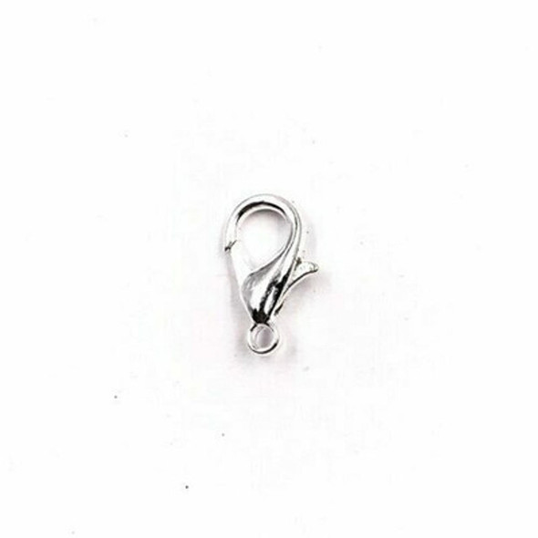Base Metal Silver Finish Teardrop Lobster Clasp 7x14mm | XZ110