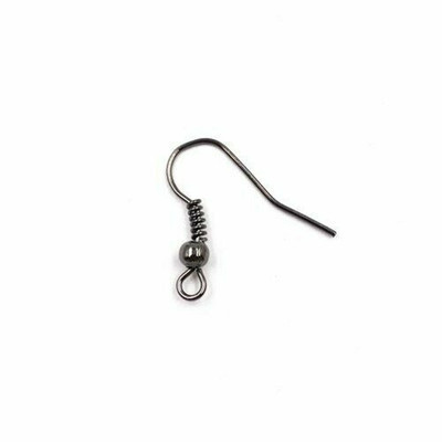 Base Metal Blackened Finish Earring Hooks | Sold by pair | XZ231B