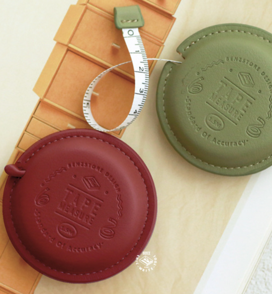 Macaron-Style Cookie Tape Measure | 1.5M/4Ft | Burgundy Red