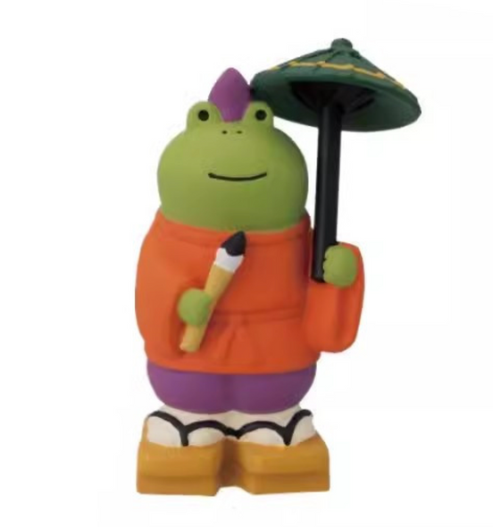 Zakka Rainy Season Figurine | Umbrella Frog | 50610