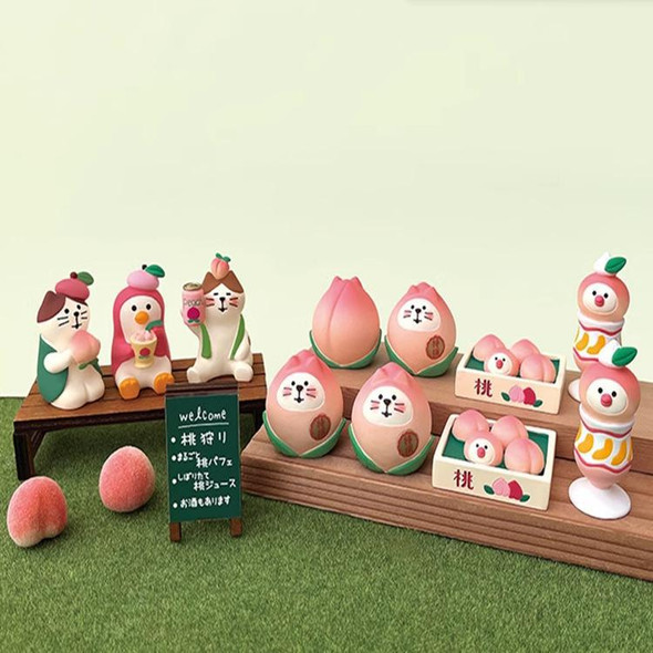 Zakka Peach Cat Figurine | Headscarf Cat | 50611