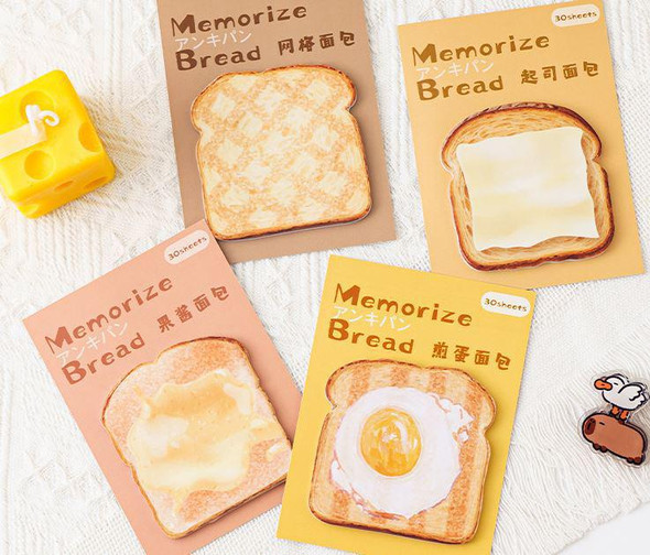 Sticky Notes | Bread Shape | Fried Egg | 30 Sheets | 50524