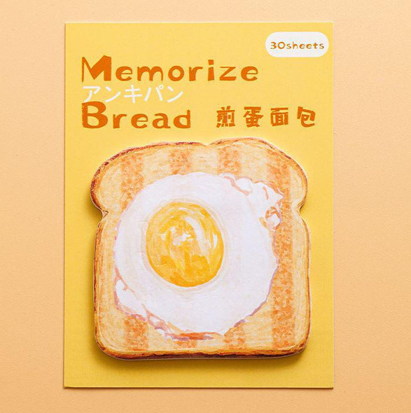 Sticky Notes | Bread Shape | Fried Egg | 30 Sheets | 50524